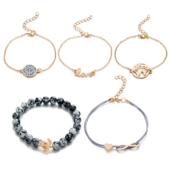 5 Pcs Earth Bracelets - Picture 3 of 6